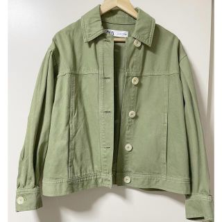 ZARA(Gジャン/デニムジャケット ・ グリーン・カーキ/緑色系 ZARA(Gジャン/デニムジャケット ・ グリーン・カーキ/緑色系