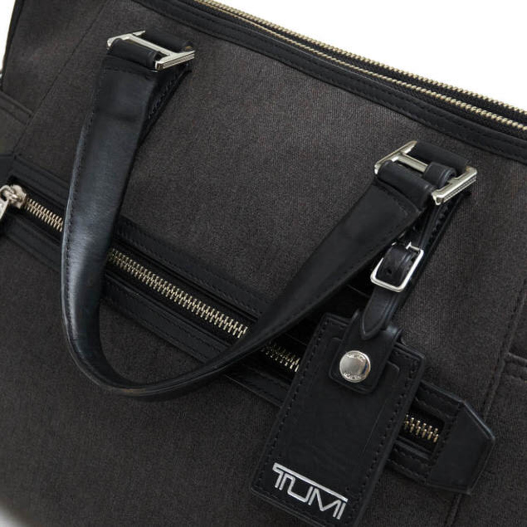 トゥミ／TUMI バッグ ブリーフケース ビジネスバッグ 鞄 ビジネス メンズ 男性 男性用コットン 綿 キャンバス レザー 革 グレー 灰色  68216ATE BEACON HILL BRANCH SLIM LAPTOP BRIEF ビーコンヒル ブランチ スリムラップ トップブリーフ