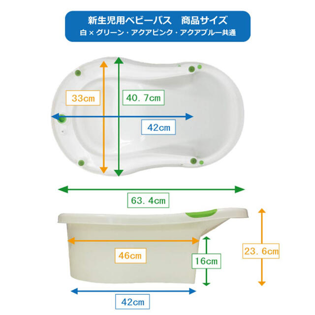 永和 新生児用ベビーバス お風呂でもキッチンのシンクでも使えるバスタブ キッズ/ベビー/マタニティのキッズ/ベビー/マタニティ その他(その他)の商品写真