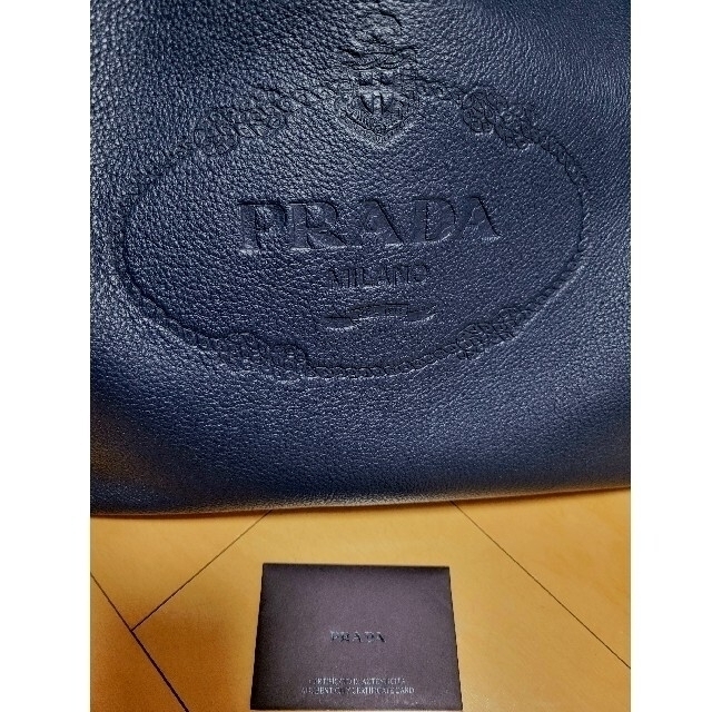 PRADA（プラダ）ロゴ刻印 ソフトレザートートバッグ