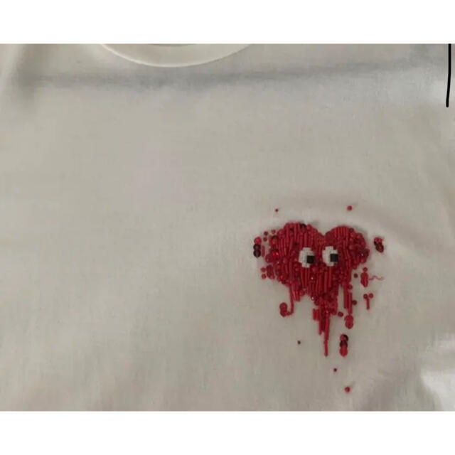 CHRISTIAN DADA(クリスチャンダダ)のクリスチャンダダ　ハートビーズ刺繍T メンズのトップス(Tシャツ/カットソー(半袖/袖なし))の商品写真
