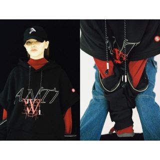 ジーディーシー(GDC)のAnother youth   zipper hoodie  パープル(パーカー)