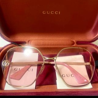 グッチ(Gucci)の美品GUCCI サングラス ピンクGG0818SAグッチ(サングラス/メガネ)