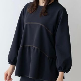 Sono - 22FW sono 日本製 ネイビー ティアードフレアプルオーバー