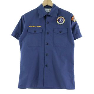 古着 BOY SCOUT OF AMERICA ワッペン 半袖 ボーイスカウトシャツ レディースS /eaa069981(シャツ/ブラウス(半袖/袖なし))