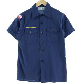 古着 BOY SCOUT OF AMERICA ワッペン 半袖 ボーイスカウトシャツ レディースS /eaa069978(シャツ/ブラウス(半袖/袖なし))