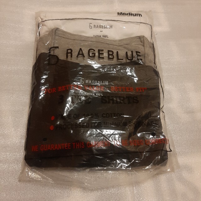 RAGEBLUE(レイジブルー)のRAGEBLUE半袖肌着３点セット　Mサイズ メンズのトップス(シャツ)の商品写真