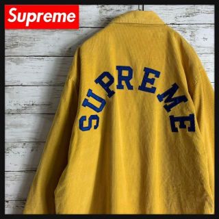 supreme コーデュロイジャケット 刺繍ロゴ ワッペン 希少カラー-