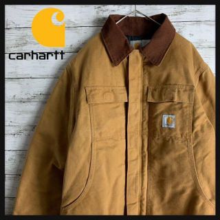 カーハート(carhartt)の【希少デザイン】カーハート　襟コーデュロイジャケット　ワンポイントロゴ　入手困難(ブルゾン)