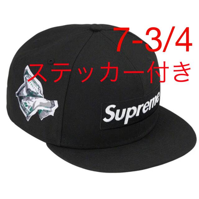 Supreme Money Box Logo New Era 7  3/4BlackSIZE