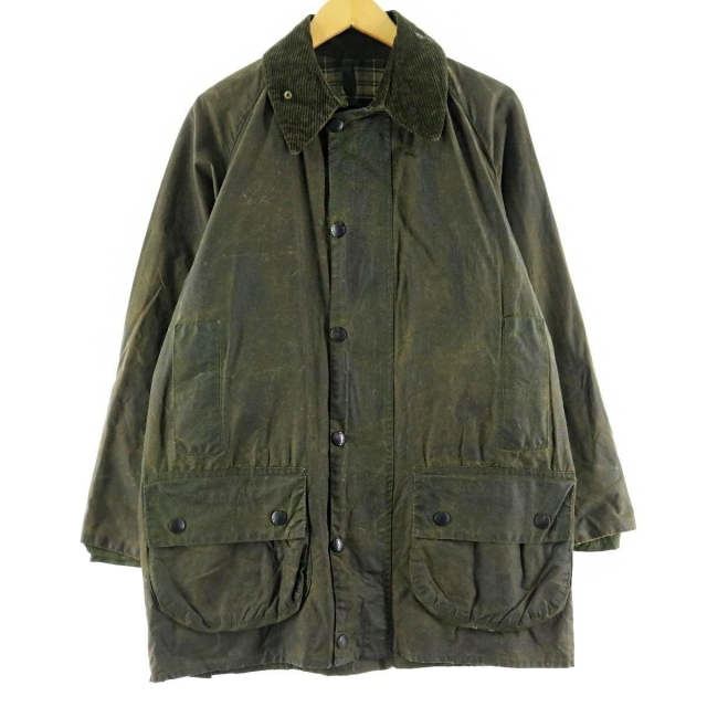 Barbour(バーブァー)の古着 希少レア 80~90年代 バブアー Barbour Viyella ビエラ Wネーム 別注モデル 旧3ワラント ワックスコットン オイルドジャケット 英国製 メンズS /eaa118731 メンズのジャケット/アウター(その他)の商品写真