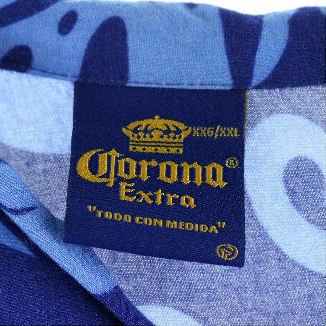 CORONA EXTRA コロナビール 総柄 オープンカラー レーヨン ハワイアンアロハシャツ メンズXXL /eaa152993