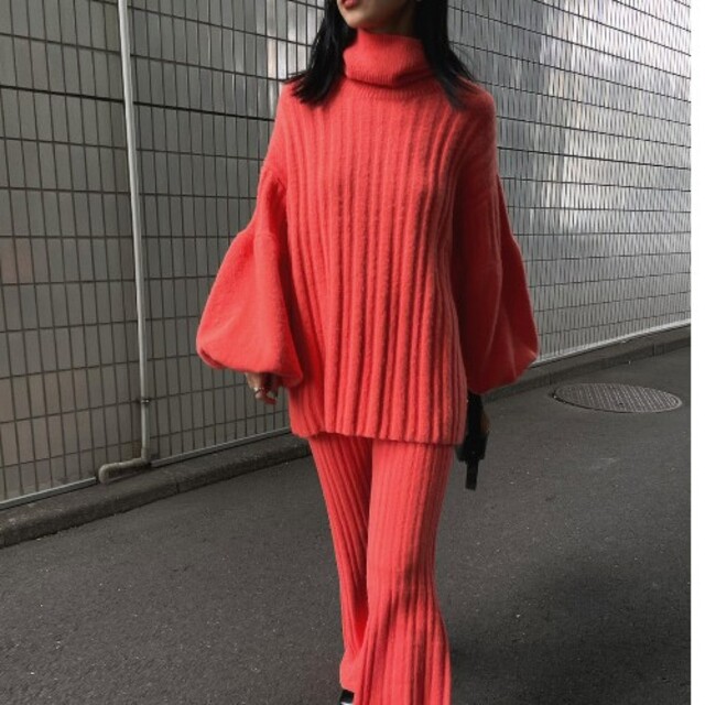 ameri アメリFLUFFY LOOSE TOP KNIT
