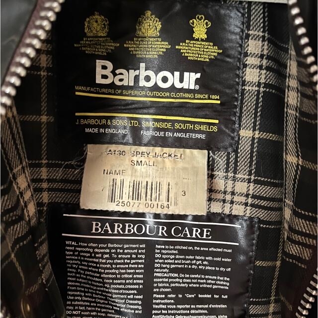 Barbour(バーブァー)のBarbour バブアー spey スペイ 古着 ヴィンテージ 90's メンズのジャケット/アウター(ブルゾン)の商品写真