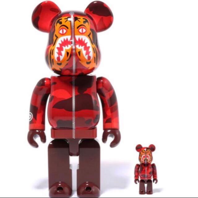 BE@RBRICK BAPE CAMO TIGER 100％ 400％