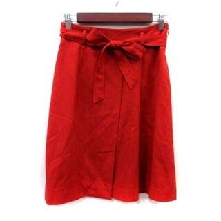 アナイ(ANAYI)のアナイ タイトスカート ひざ丈 ウエストマーク ウール 34 赤 レッド /YI(ひざ丈スカート)