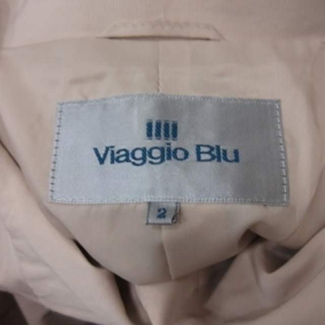 VIAGGIO BLU(ビアッジョブルー)のビアッジョブルー ステンカラーコート 総裏地 ウエストマーク 2 ベージュ レディースのジャケット/アウター(その他)の商品写真