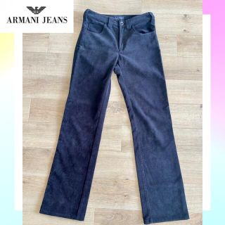 アルマーニジーンズ(ARMANI JEANS)のアルマーニジーンズ　ブラック　コーディロイパンツ　サイズ25(カジュアルパンツ)