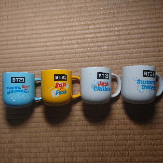 【海外限定 非売品】BT21 BTS マグカップ 4個セット エンタメ/ホビーのタレントグッズ(アイドルグッズ)の商品写真