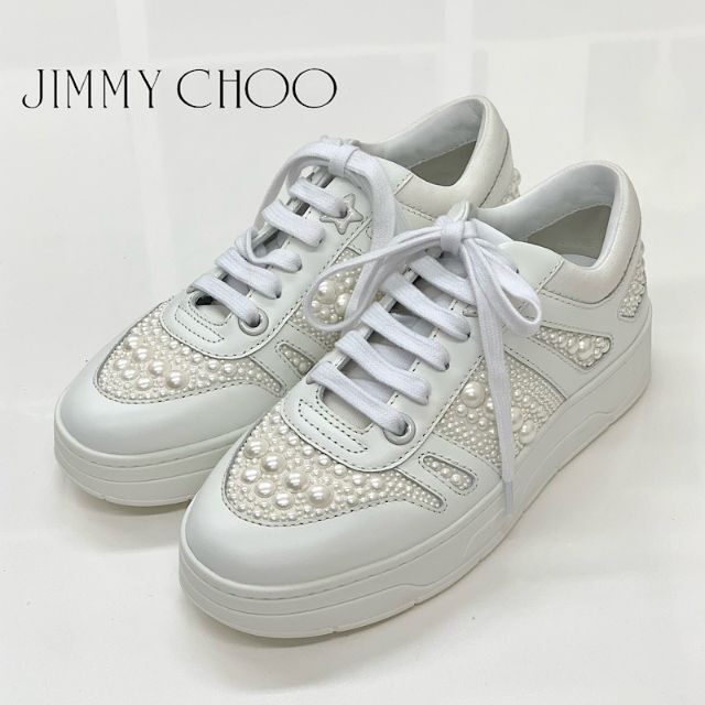 新品未使用　ジミーチュウ  Jimmy Choo パール付　フラットシューズ