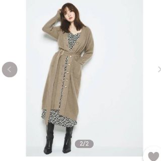 ハーリップトゥ(Her lip to)のHer lip to　wool blend long cardigan(毛皮/ファーコート)