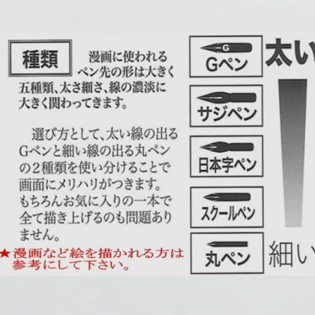 52.木製ペン軸（茶色）＆ゼブラペン先５種類１０本セット　ビギナーにもお薦め エンタメ/ホビーのアート用品(コミック用品)の商品写真