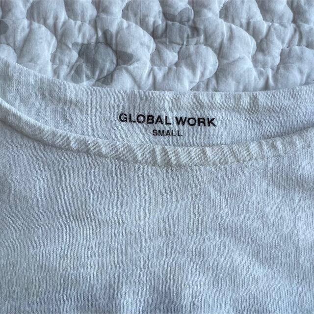 GLOBAL WORK(グローバルワーク)のグローバルワークパネルボーダー7分袖Tシャツ　Sサイズ キッズ/ベビー/マタニティのキッズ服男の子用(90cm~)(Tシャツ/カットソー)の商品写真