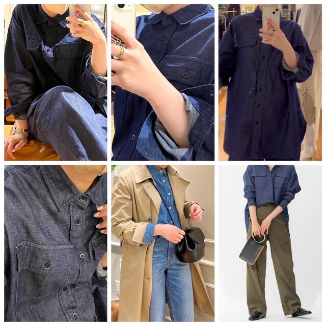 23区DENIM 長袖ライトオンスデニムシャツ 2022モデル M相当ゆったり