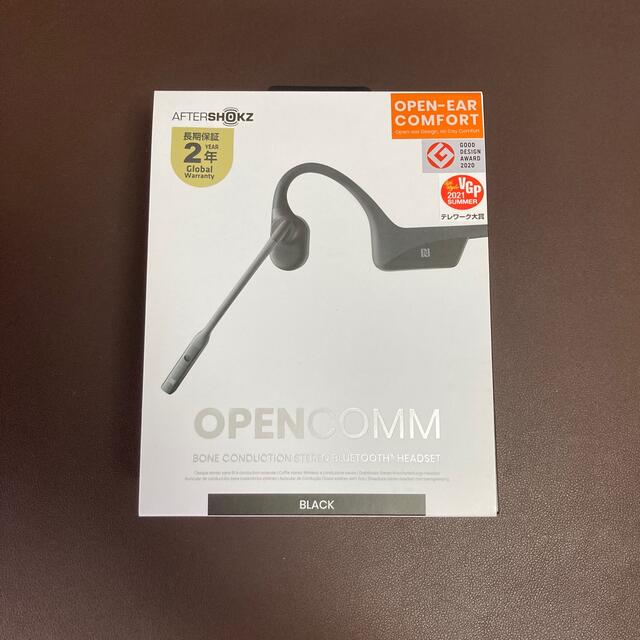 ブラックBluetooth対応AFTERSHOKZ ブルートゥースイヤホン OPENCOMM BLACK