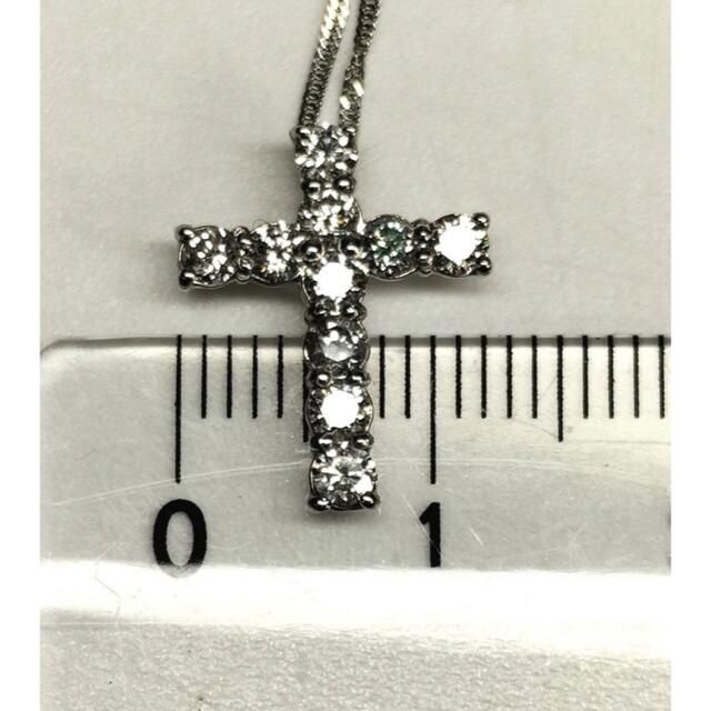 0.5ct プラチナダイヤクロスネックレス