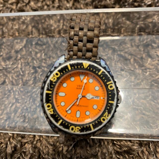 CITIZEN VEGA QUARTZ ダイバーウォッチ オレンジ文字盤 いなそ CITIZEN VEGA QUARTZ ダイバーウォッチ オレンジ文字盤 いなそ