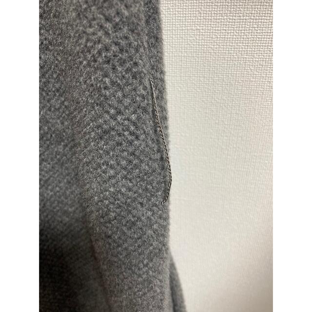 BALLSEY アンゴラ混紡ロングコート 比翼仕立て グレー