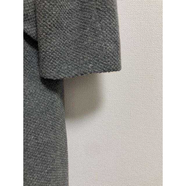BALLSEY アンゴラ混紡ロングコート 比翼仕立て グレー