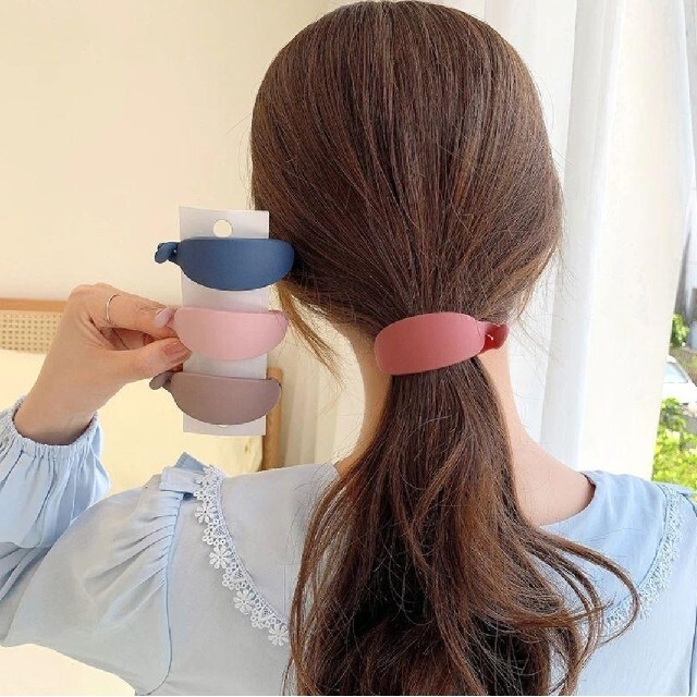 激安超安値マットカラー バナナクリップ バレッタ ヘアクリップ