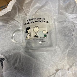 スターバックスコーヒー(Starbucks Coffee)のスタバ　SNOOPY スヌーピー　グラスマグ　耐熱　355ml(グラス/カップ)