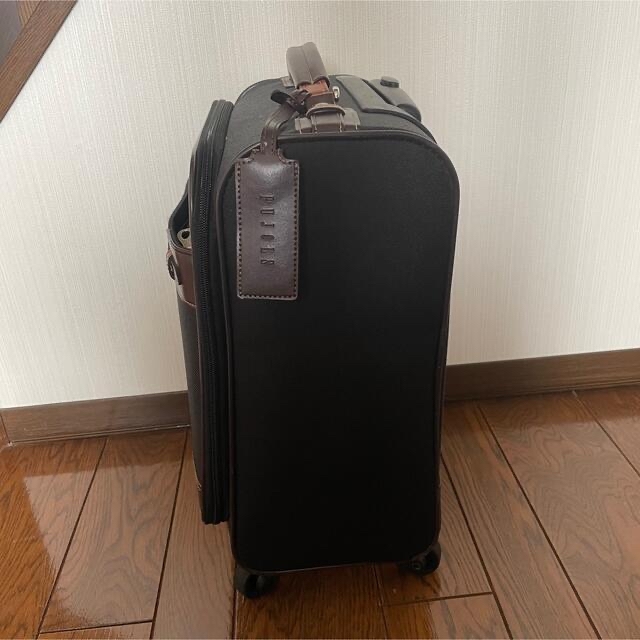 エース製トローリーバッグ1〜2泊布製スーツケース黒×茶