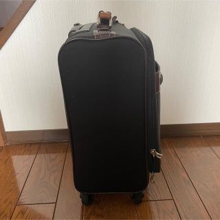 ace. - エース製トローリーバッグ1〜2泊布製スーツケース黒×茶の