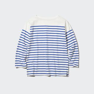 ユニクロ(UNIQLO)のボーダーオーバーサイズT(Tシャツ(長袖/七分))