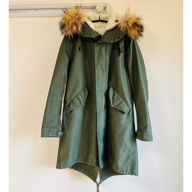 ☆美品☆ UPPER HIGHTS ラクーンファーコットンモッズコート