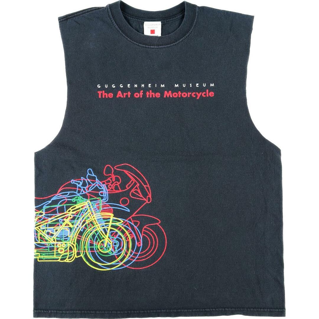 GUGGENHEIM MUSEUM カットオフ モーターサイクル バイクTシャツ USA製 メンズL /eaa173179