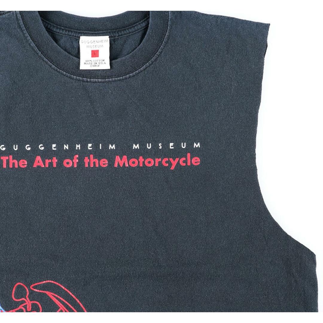 GUGGENHEIM MUSEUM カットオフ モーターサイクル バイクTシャツ USA製 メンズL /eaa173179