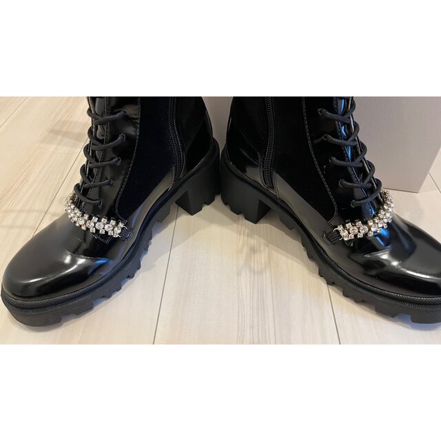 クーポン期間限定値下げ　Crystal Lace-Up Ankle Boots 4