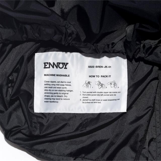 ennoy PACKABLE NYLON JACKET Lサイズ パッカブルの通販 by shop|ラクマ