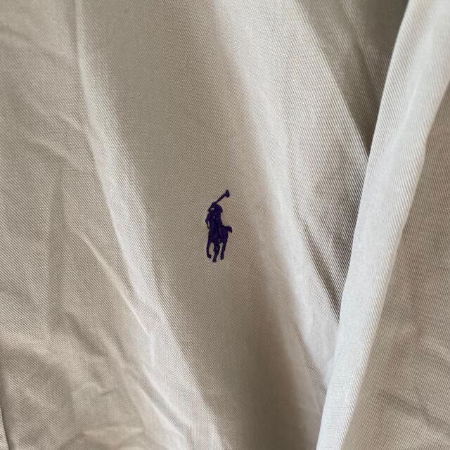 RalphLaurenラルフローレン長袖BDシャツメンズmMベージュ古着Y2K