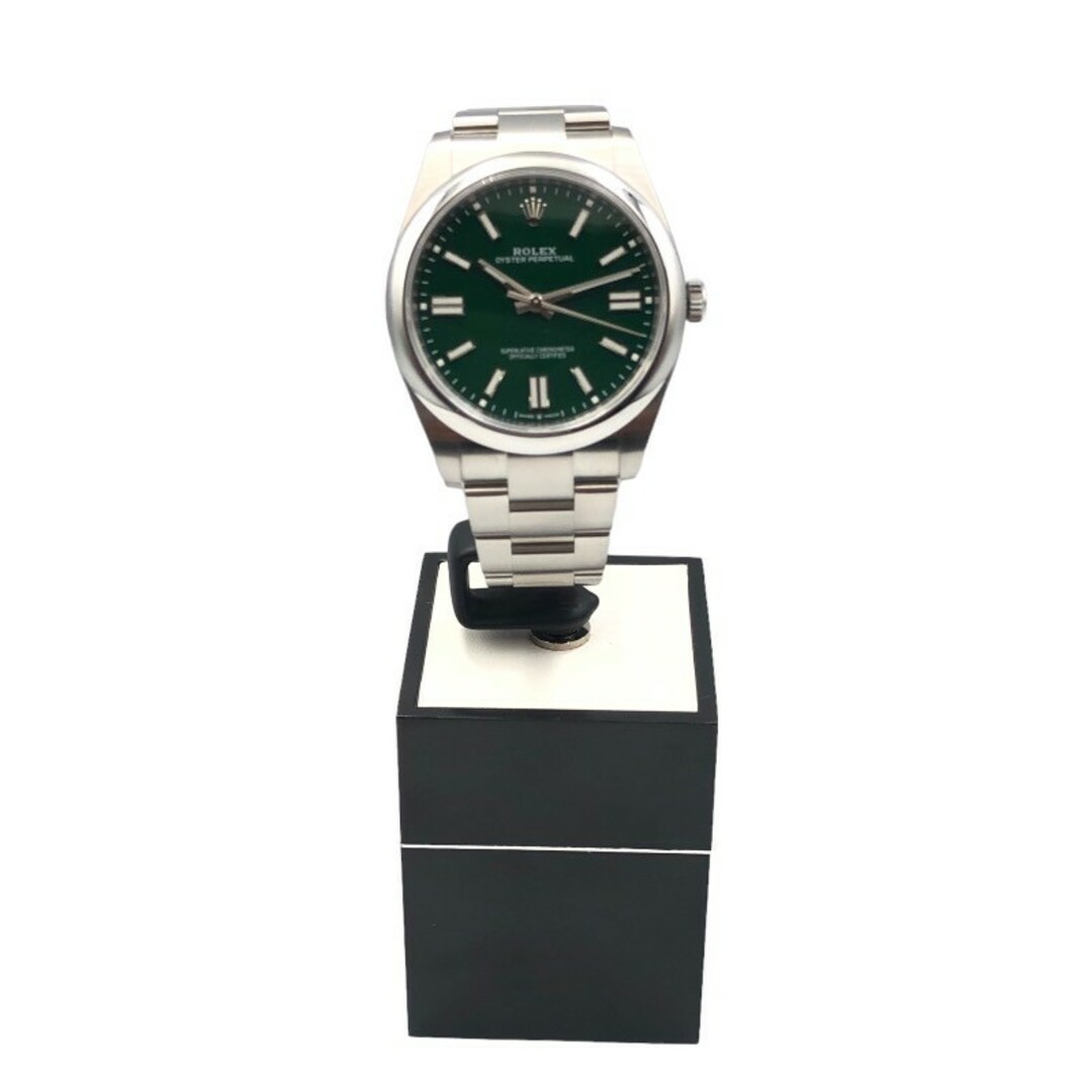 ロレックス ROLEX オイスターパーペチュアル 41 124300 グリーン ステンレススチール SS 自動巻き メンズ 腕時計