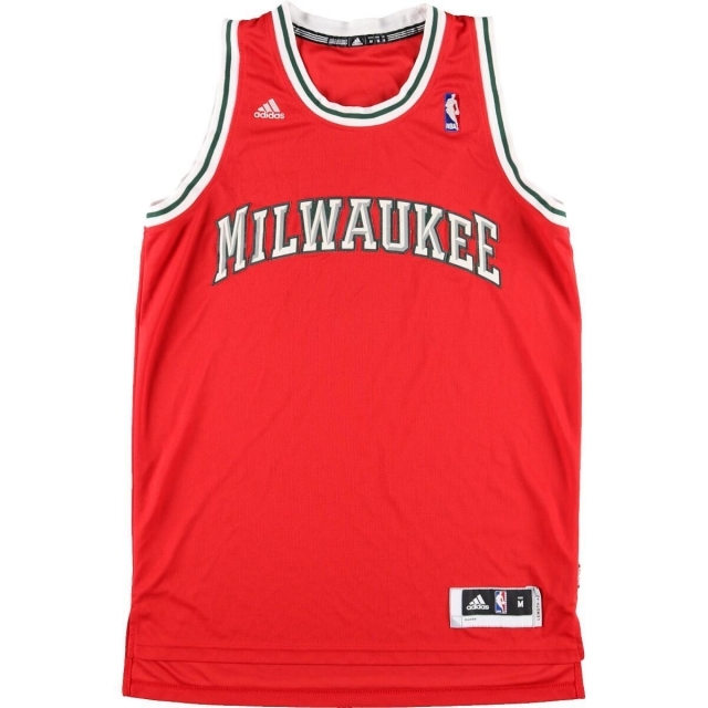 アディダス adidas NBA MILWAUKEE BUCKS ミルウォーキーバックス ゲームシャツ レプリカユニフォーム メンズM /eaa176414