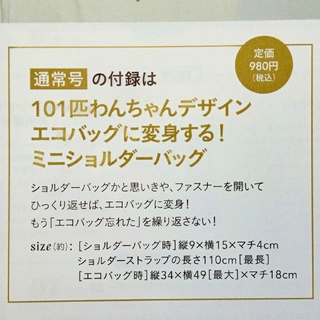 宝島社(タカラジマシャ)の101匹のわんちゃん　バッグ レディースのバッグ(エコバッグ)の商品写真