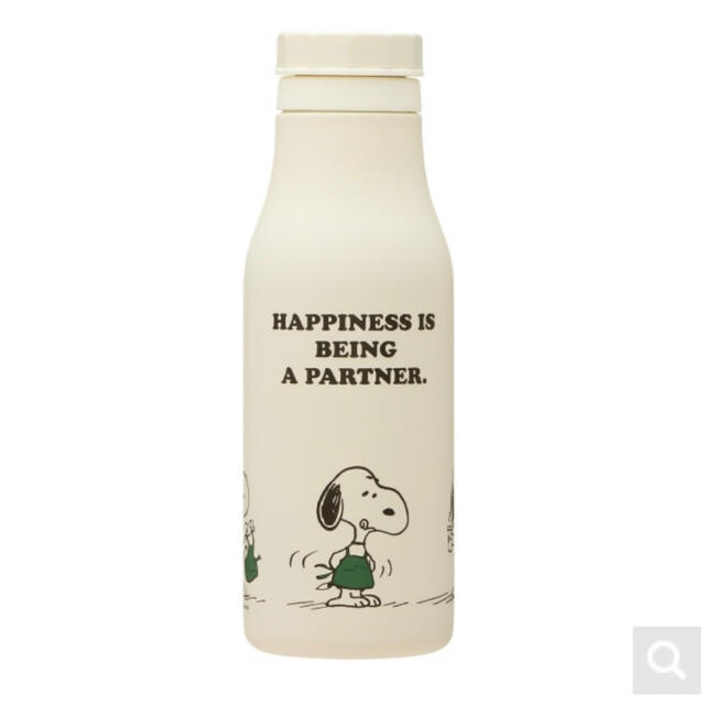 ステンレスロゴボトル PEANUTS オフホワイト 473ml