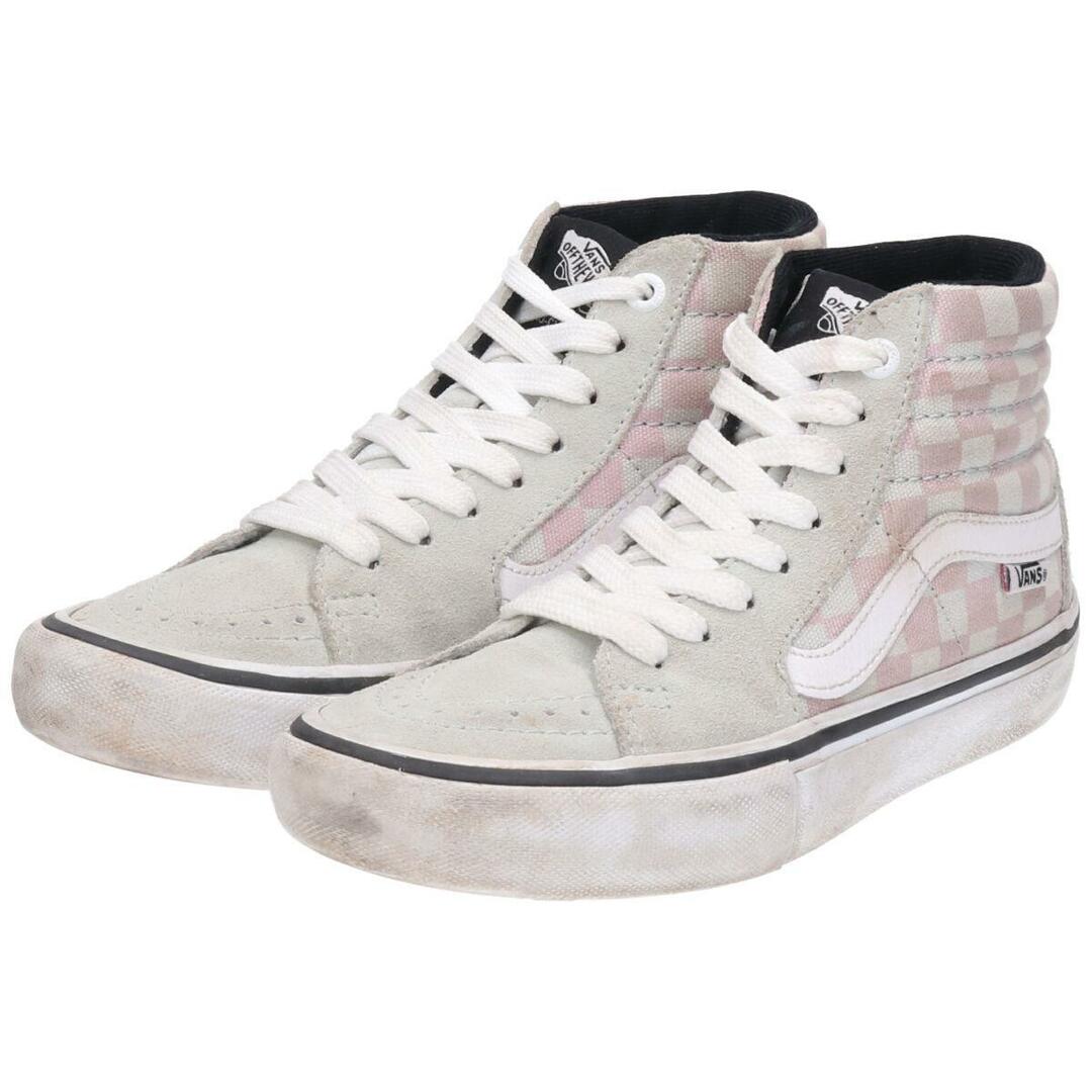 バンズ VANS SK8-HI PRO ハイトップ チェッカーフラッグ スニーカー US4 レディース22.0cm /saa005644