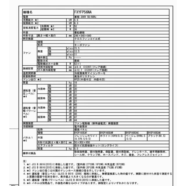 ダイキン ビルマルチエアコンFXYFP56NA天カセ4方向パッケージエアコン